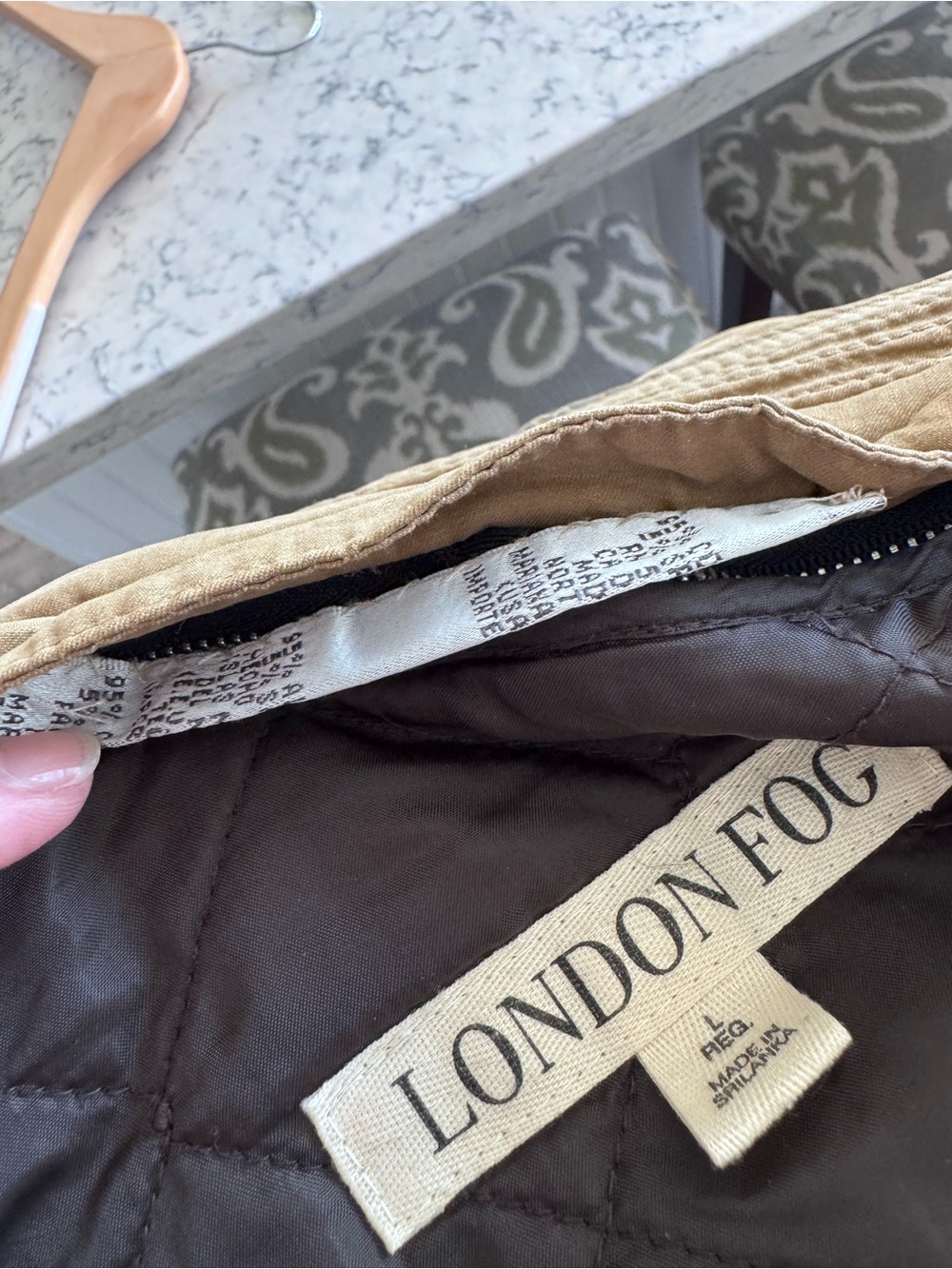 Vintage! London Fog Casual Zip Khaki Jacket with Removable Quited Liner - Picture 10 of 13